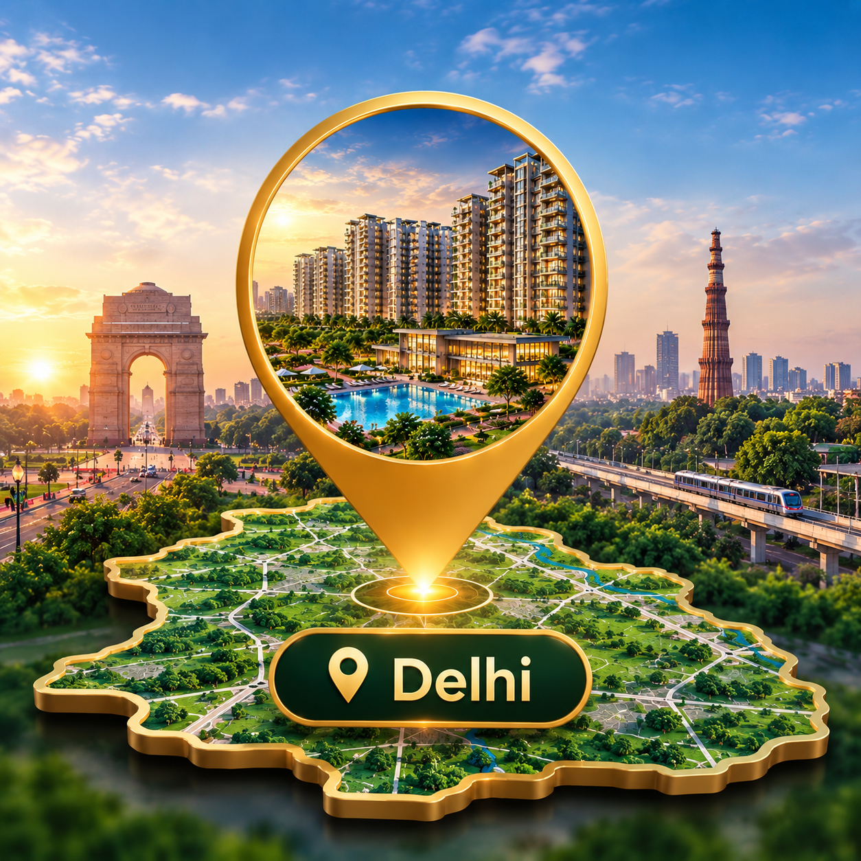 Delhi Luxury Living Pin
